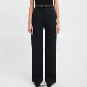 Black straight leg pants